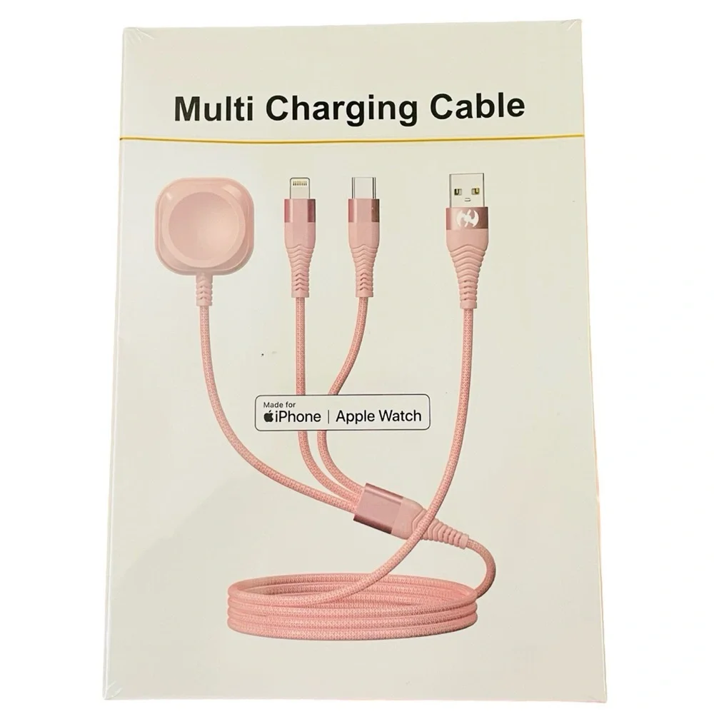 3-in-1 Multi Charging Cable for iPhone, Android, & Apple Watch